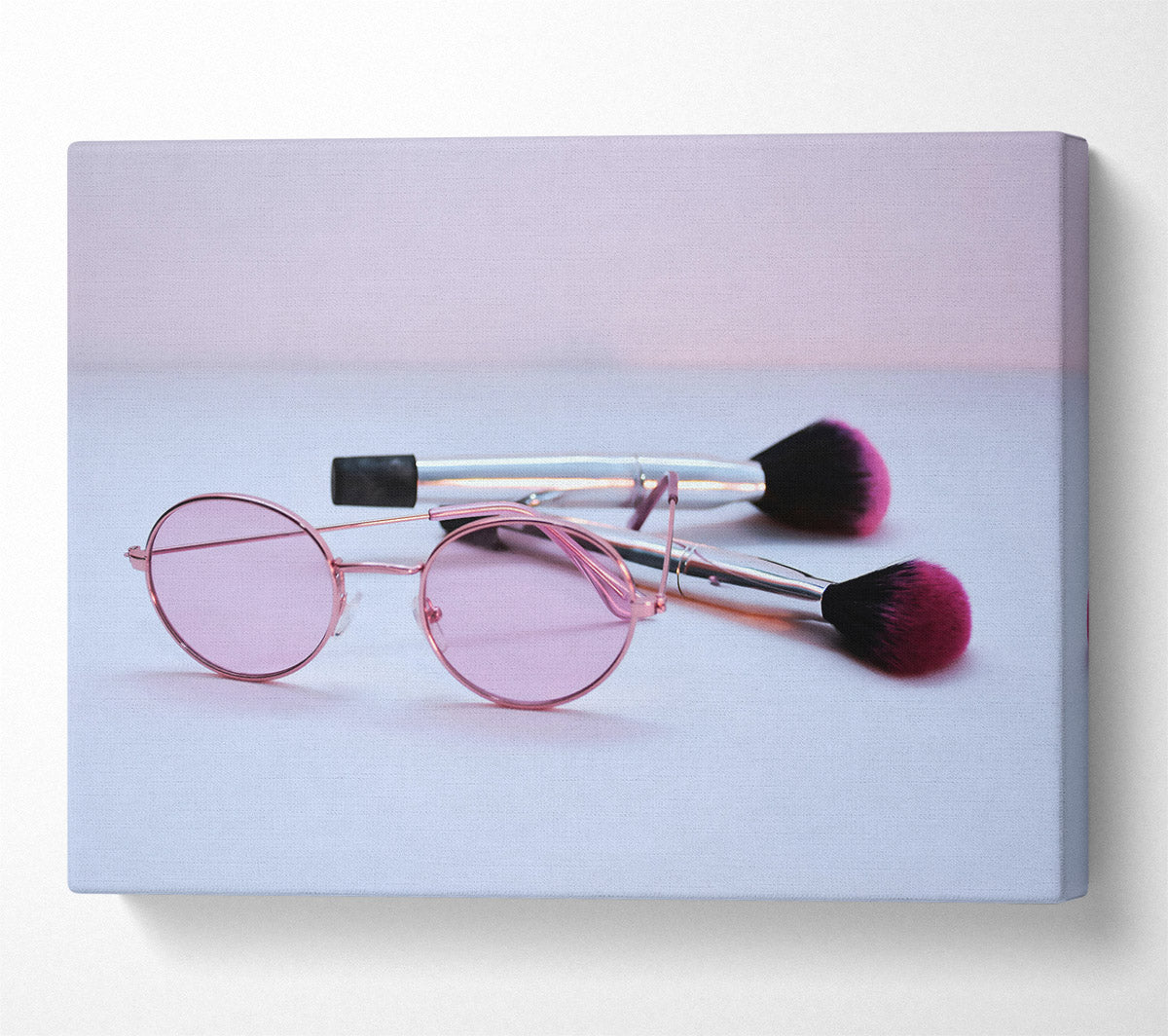 Pink Lens Reflection Canvas Wall Art