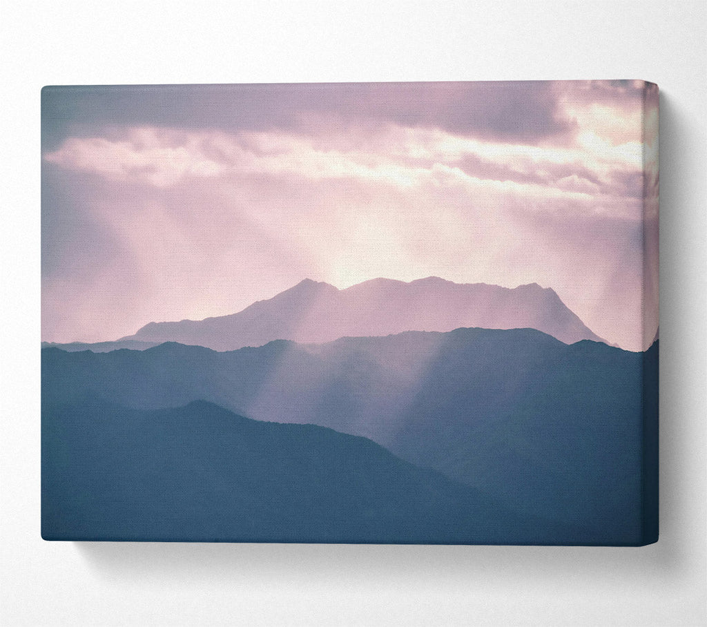 Lavender Mountain Light Canvas Art