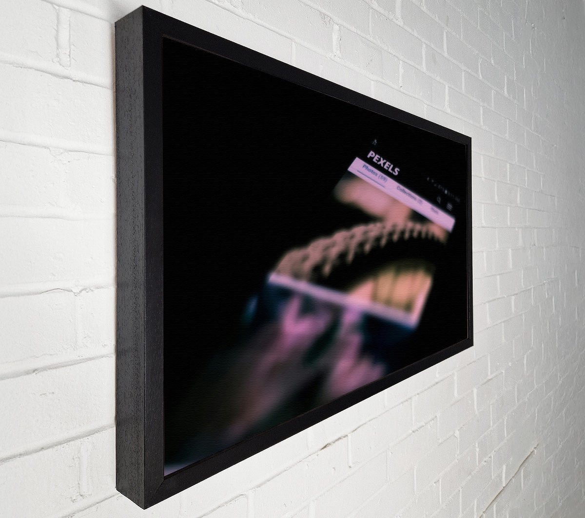 Purple Pixel Blur Canvas Wall Art