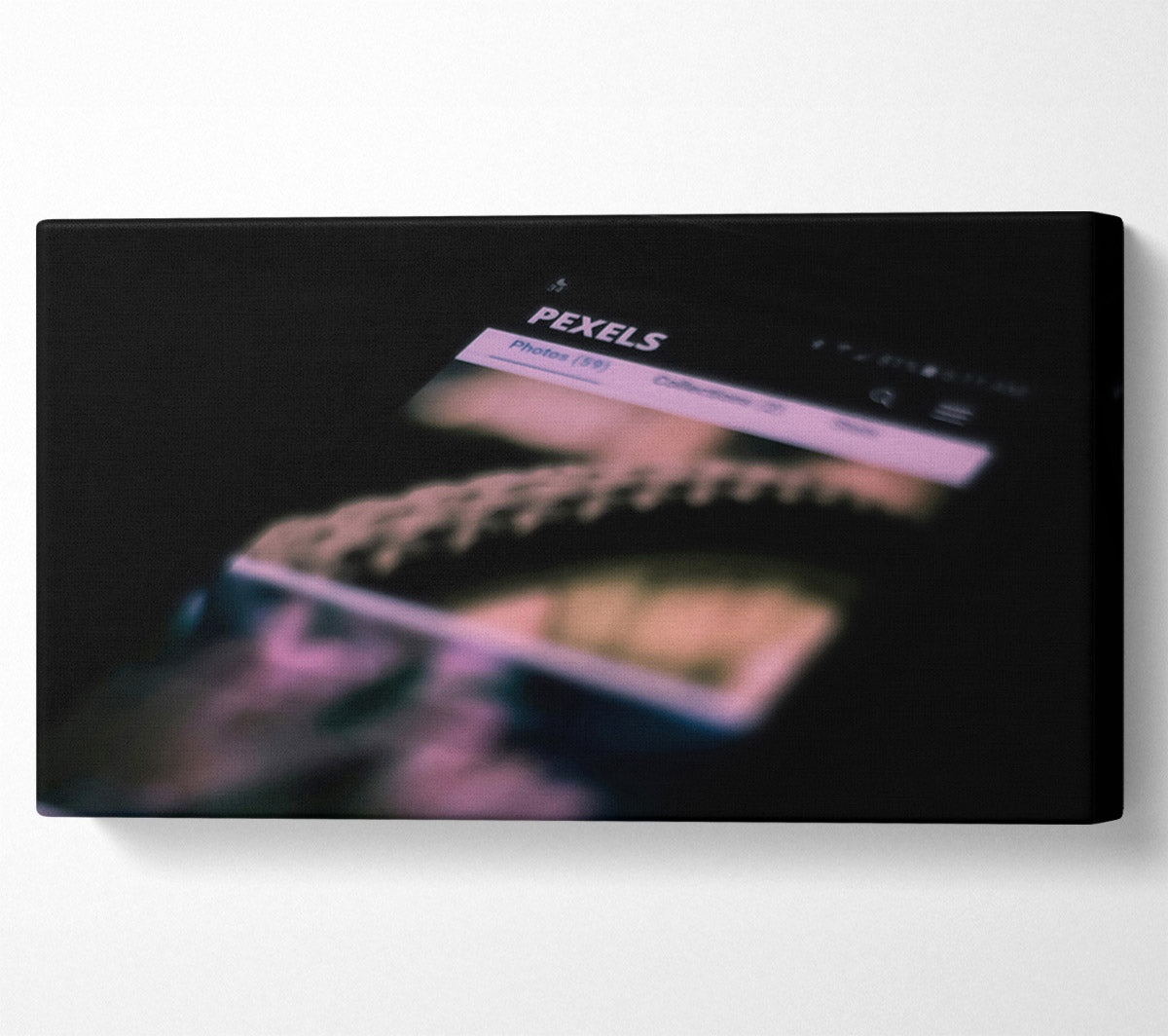 Purple Pixel Blur Canvas Wall Art