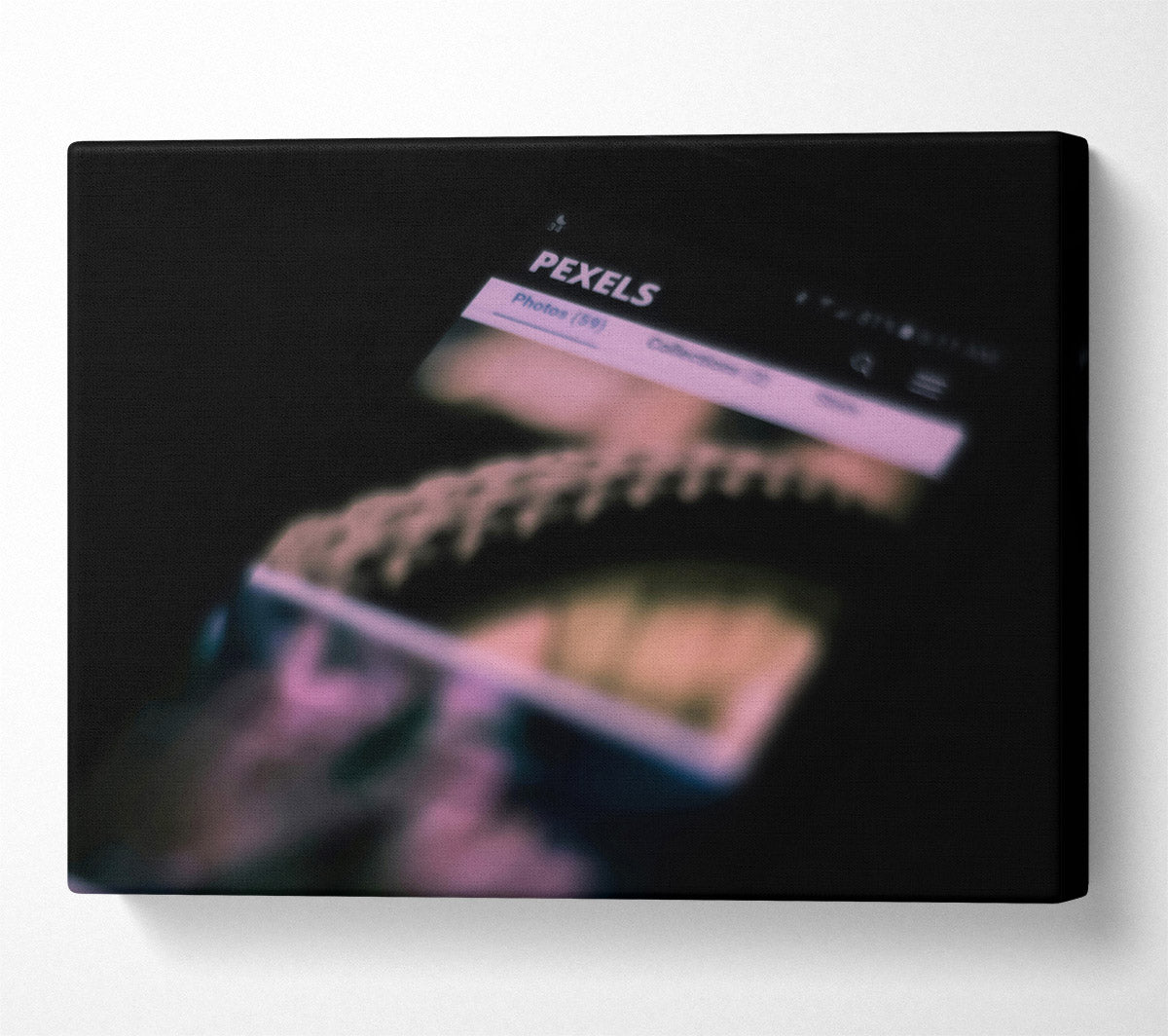 Purple Pixel Blur Canvas Wall Art