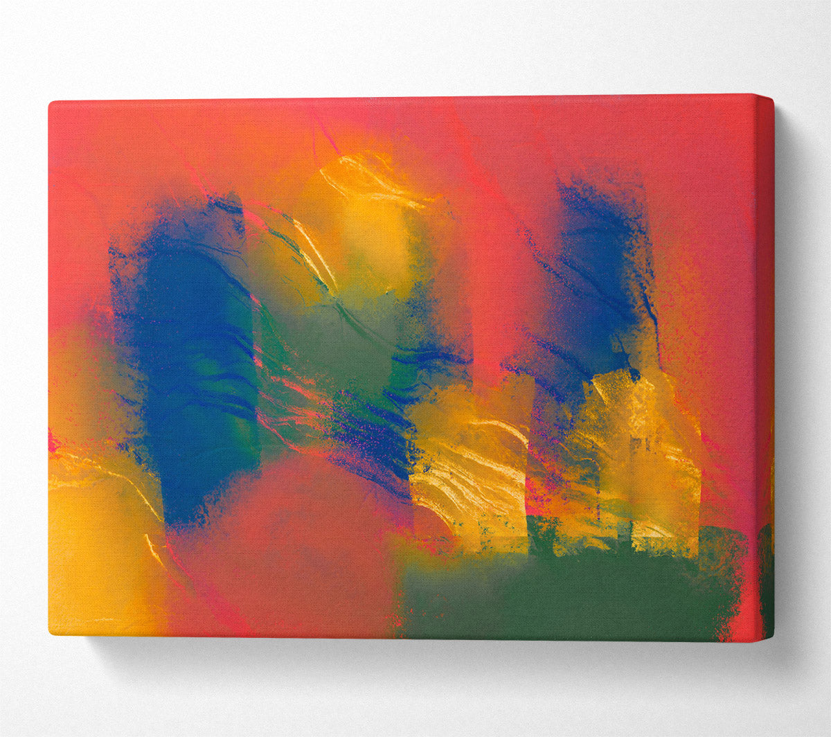 Crimson Sunset Hues Canvas Art