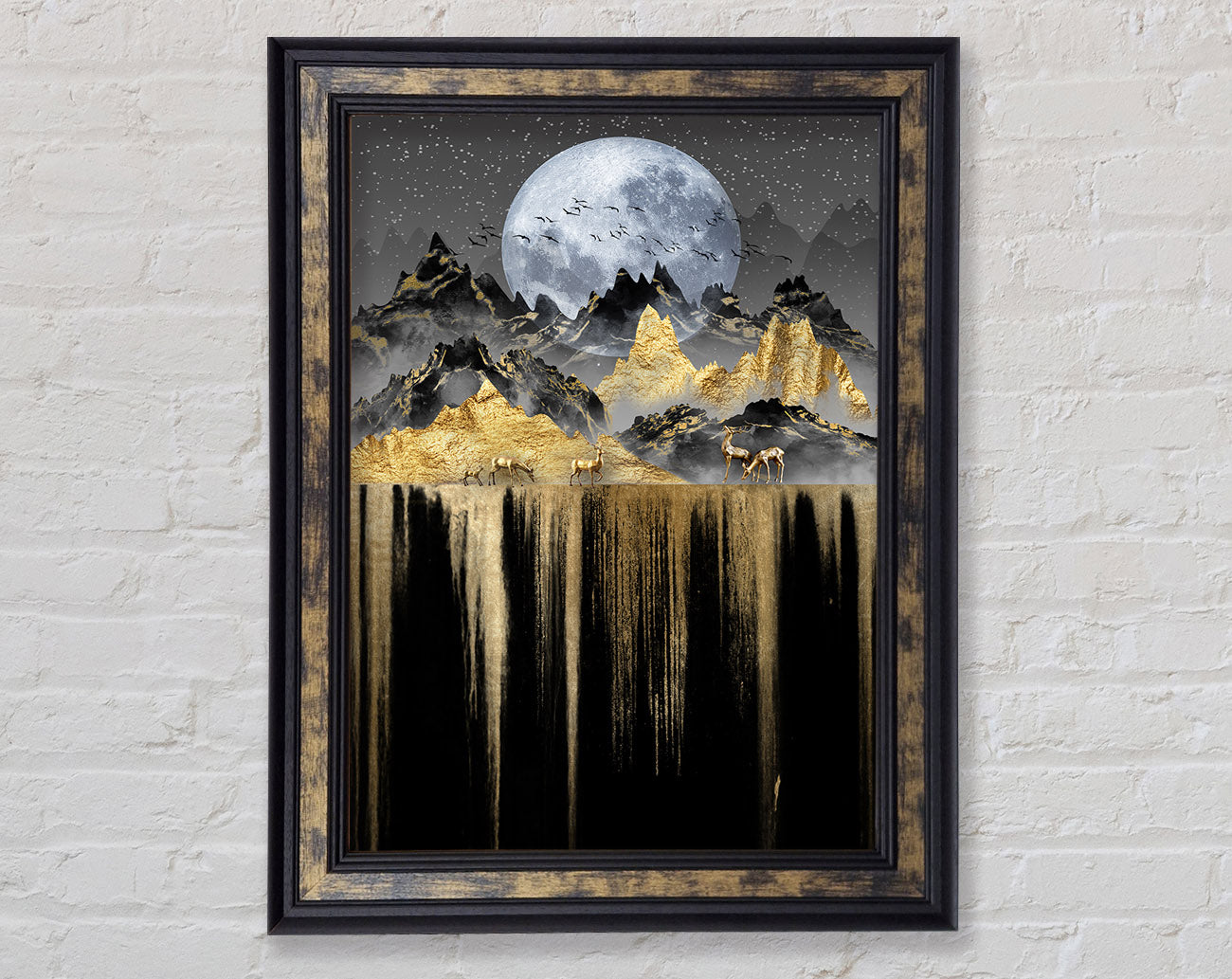 Gold Topped Moonlight Framed Print