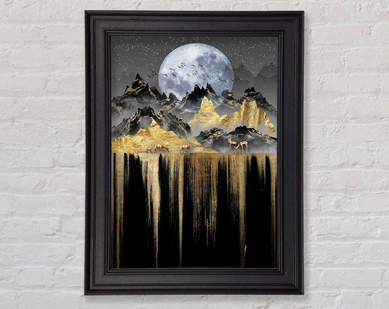 Gold Topped Moonlight Framed Print