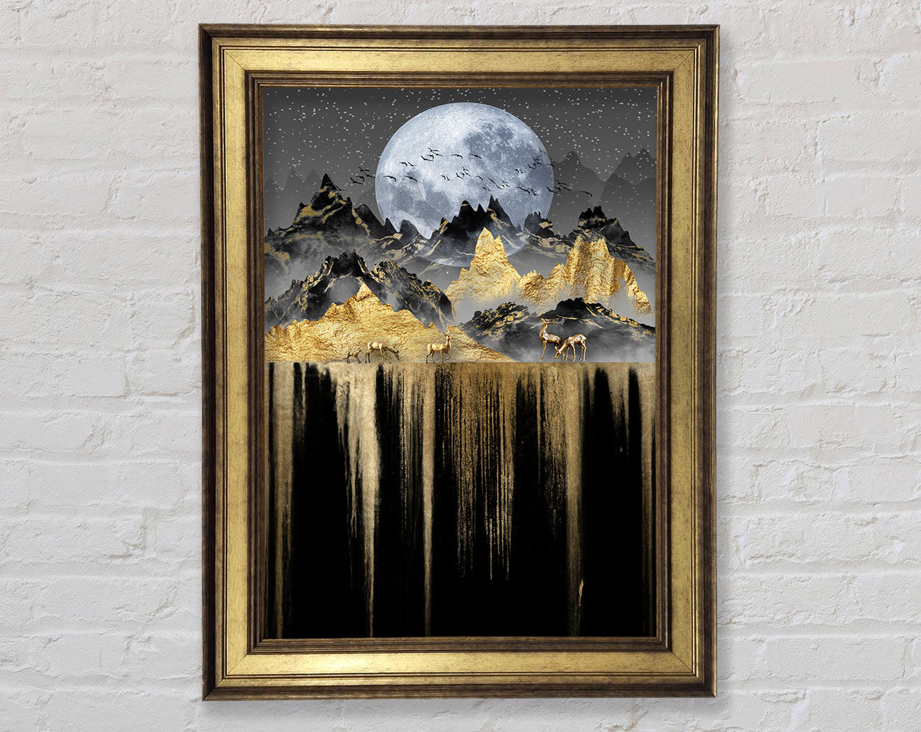 Gold Topped Moonlight Framed Print