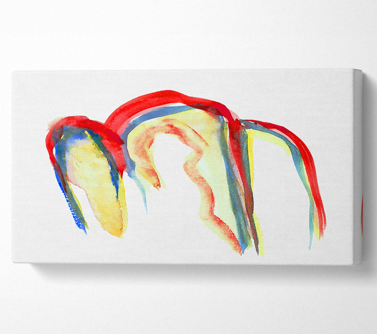 Red Waterfall Stream Canvas Wall Art
