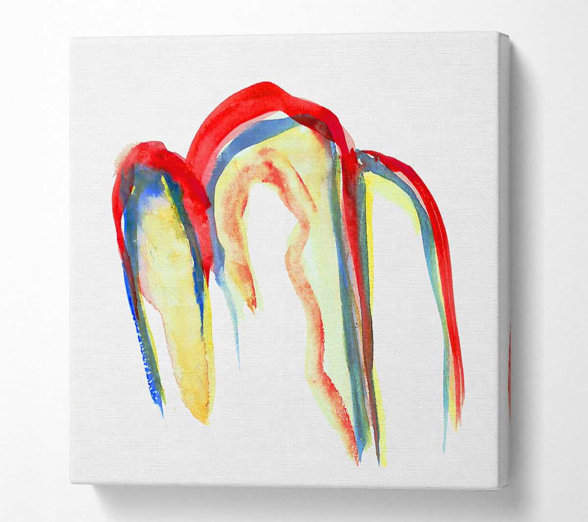 Red Waterfall Stream Canvas Wall Art