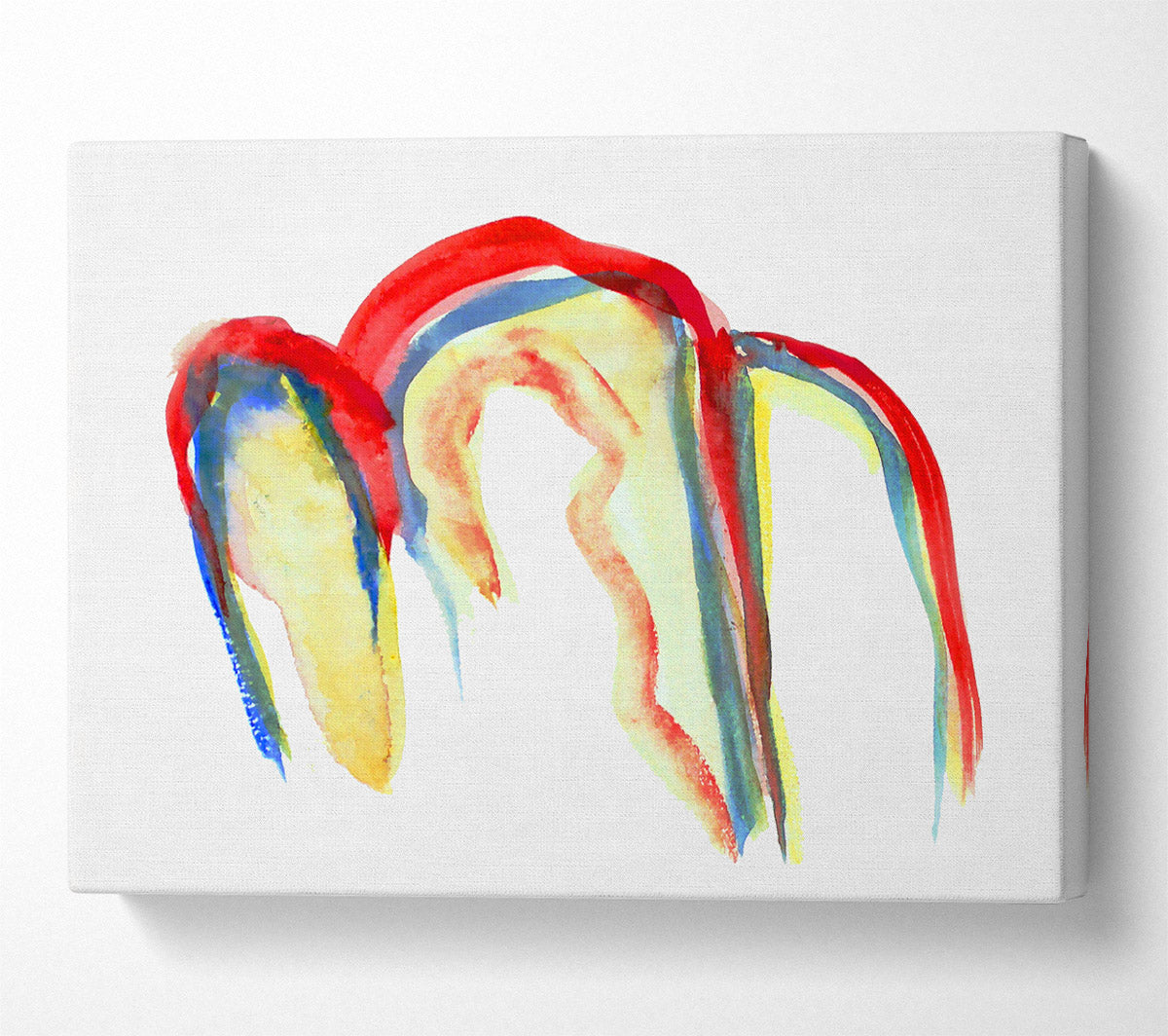Red Waterfall Stream Canvas Wall Art