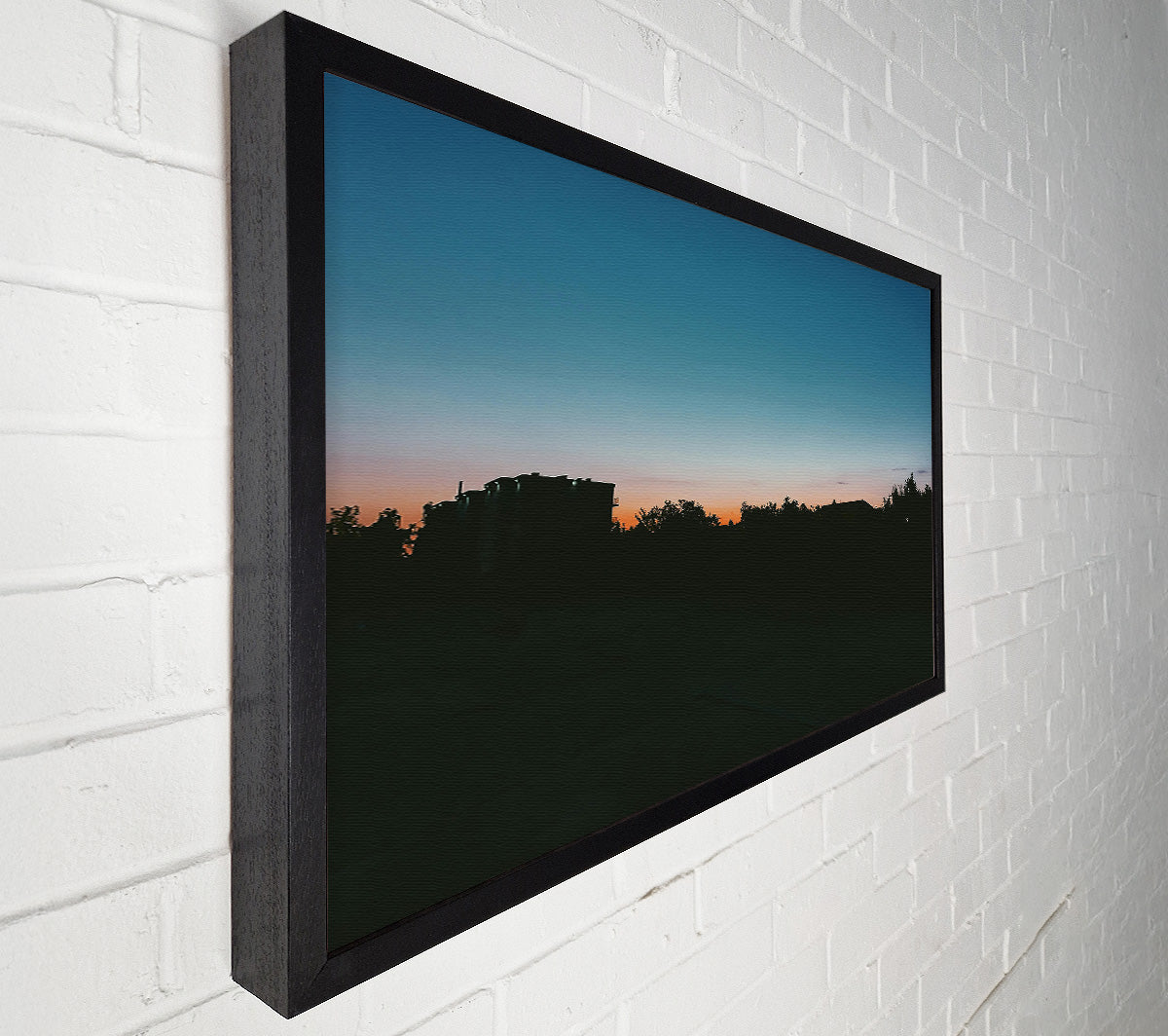 Orange And Blue Skyline Canvas Print