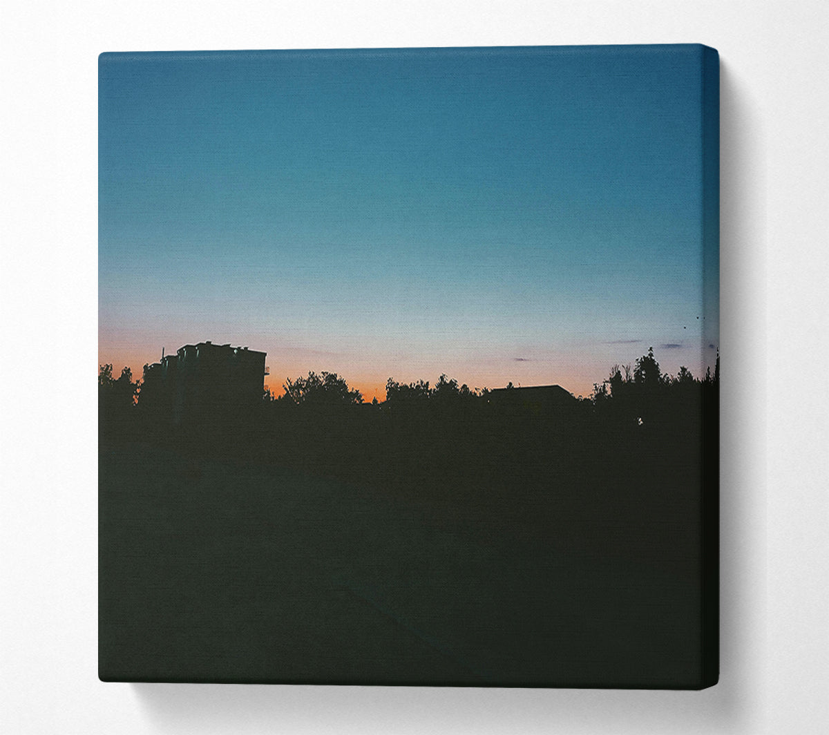 Orange And Blue Skyline Canvas Print