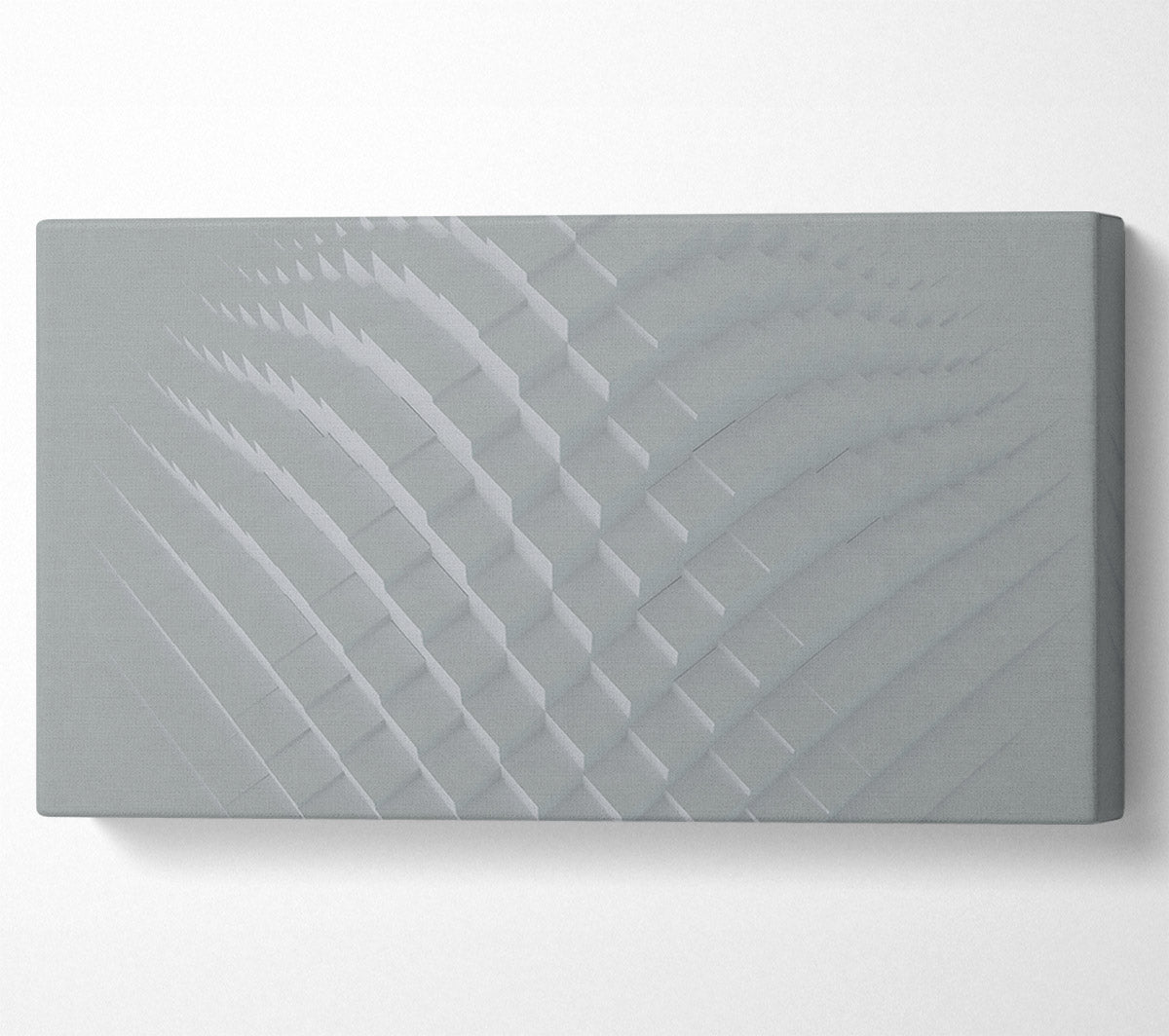 Silver Geometric Flow Canvas Print