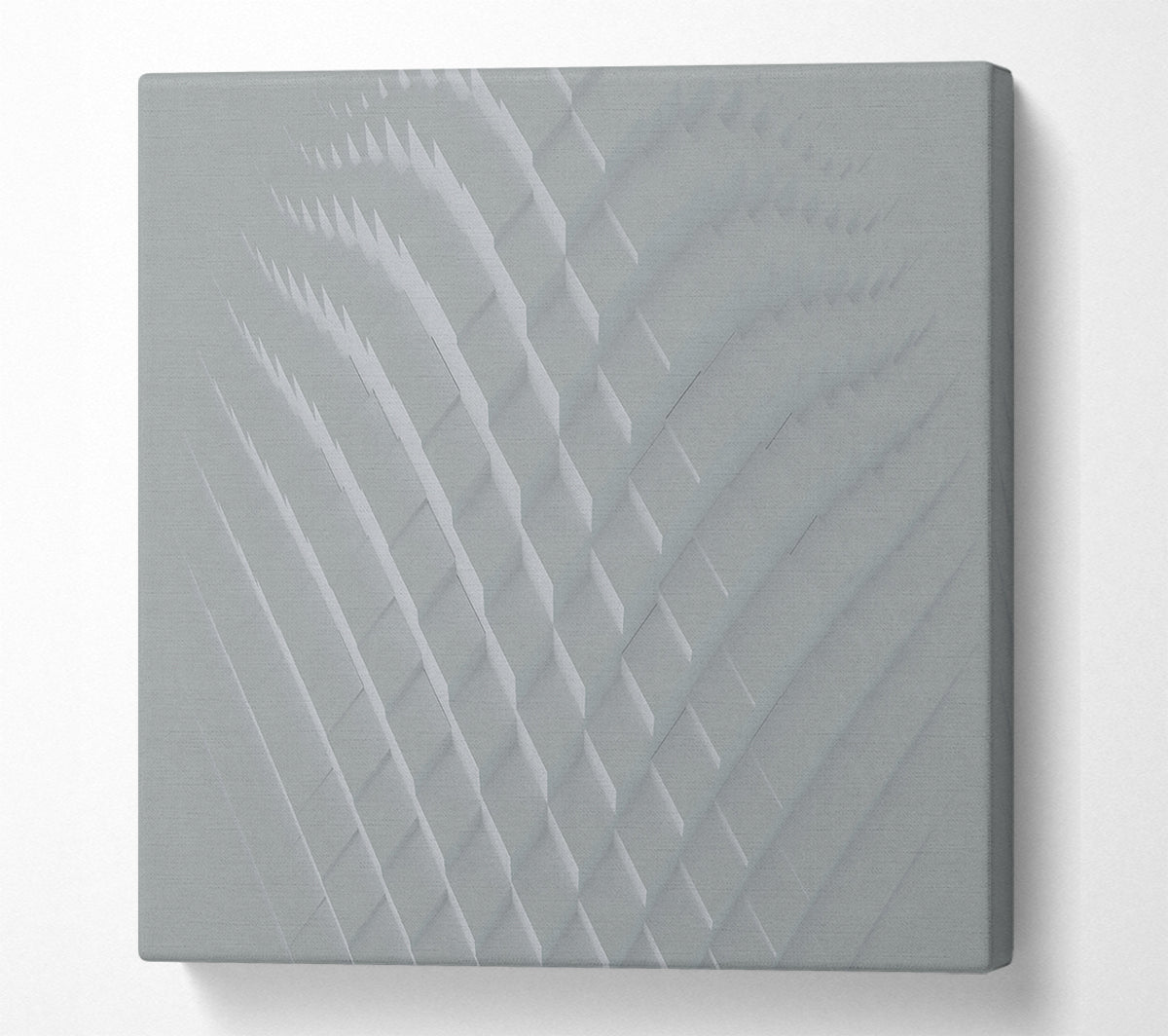 Silver Geometric Flow Canvas Print
