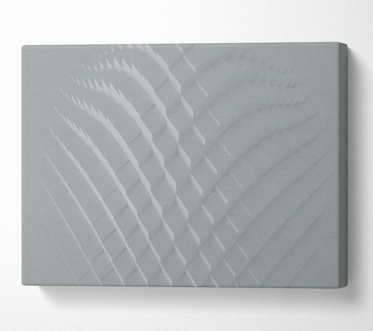Silver Geometric Flow Canvas Print
