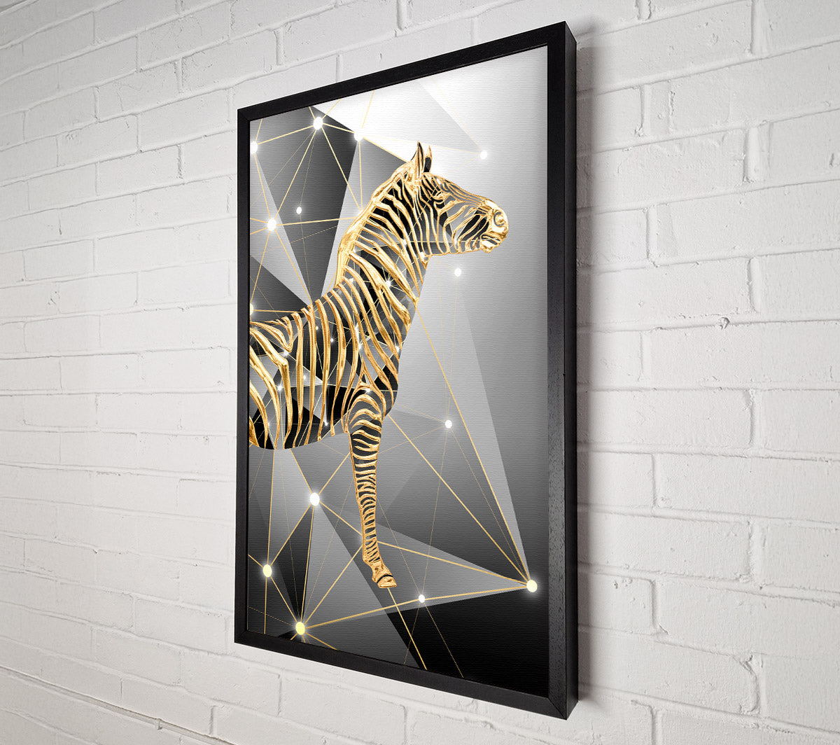 Gold Zebra Canvas Art