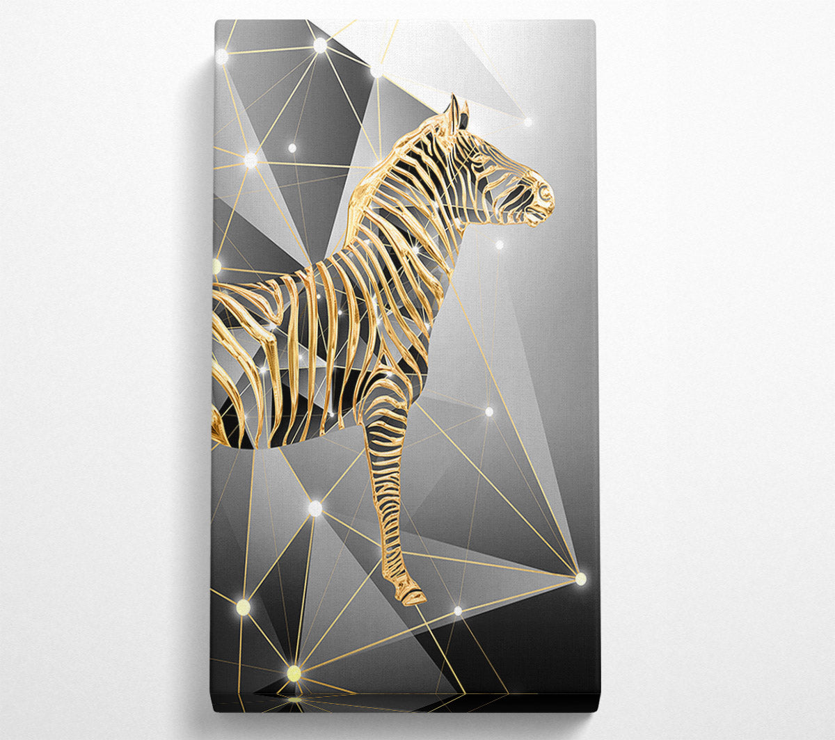 Gold Zebra Canvas Art