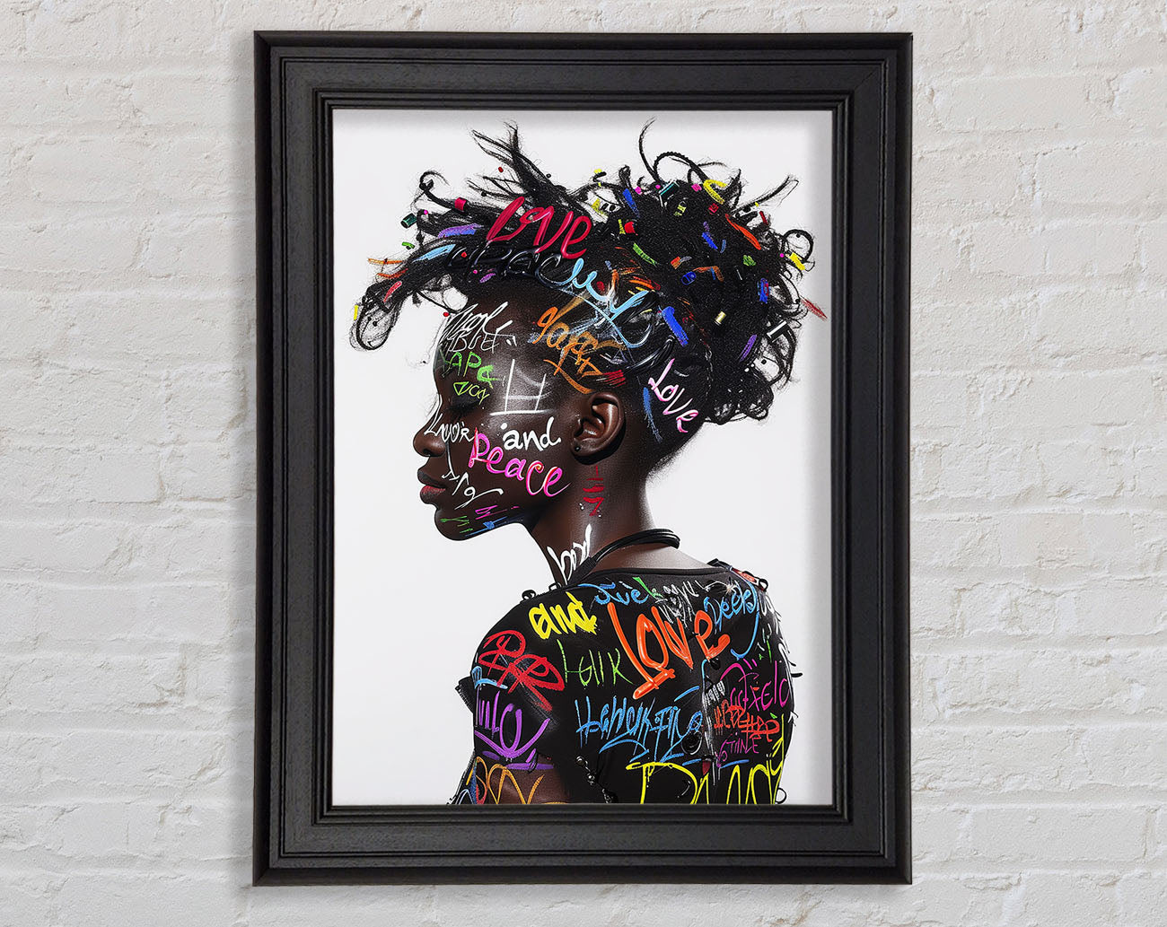 Graffiti All Over Woman Framed Print