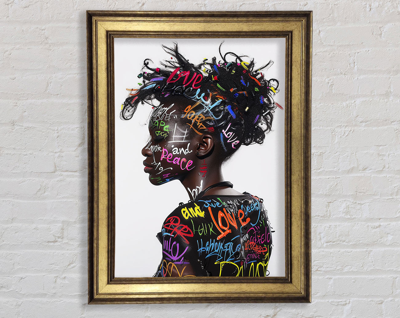 Graffiti All Over Woman Framed Print