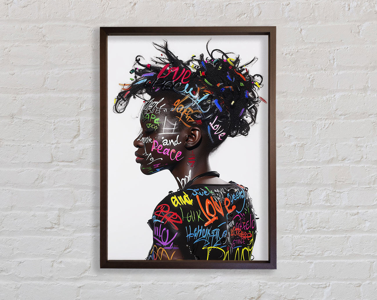 Graffiti All Over Woman Framed Print