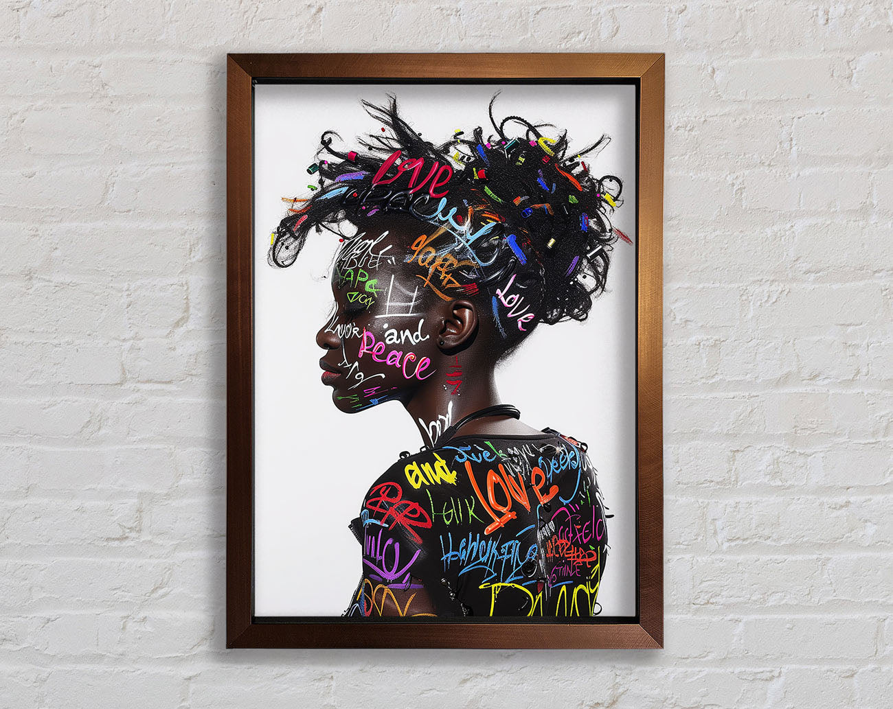 Graffiti All Over Woman Framed Print