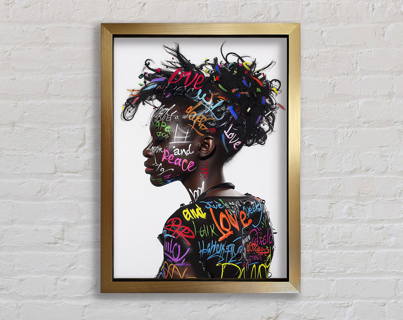 Graffiti All Over Woman Framed Print