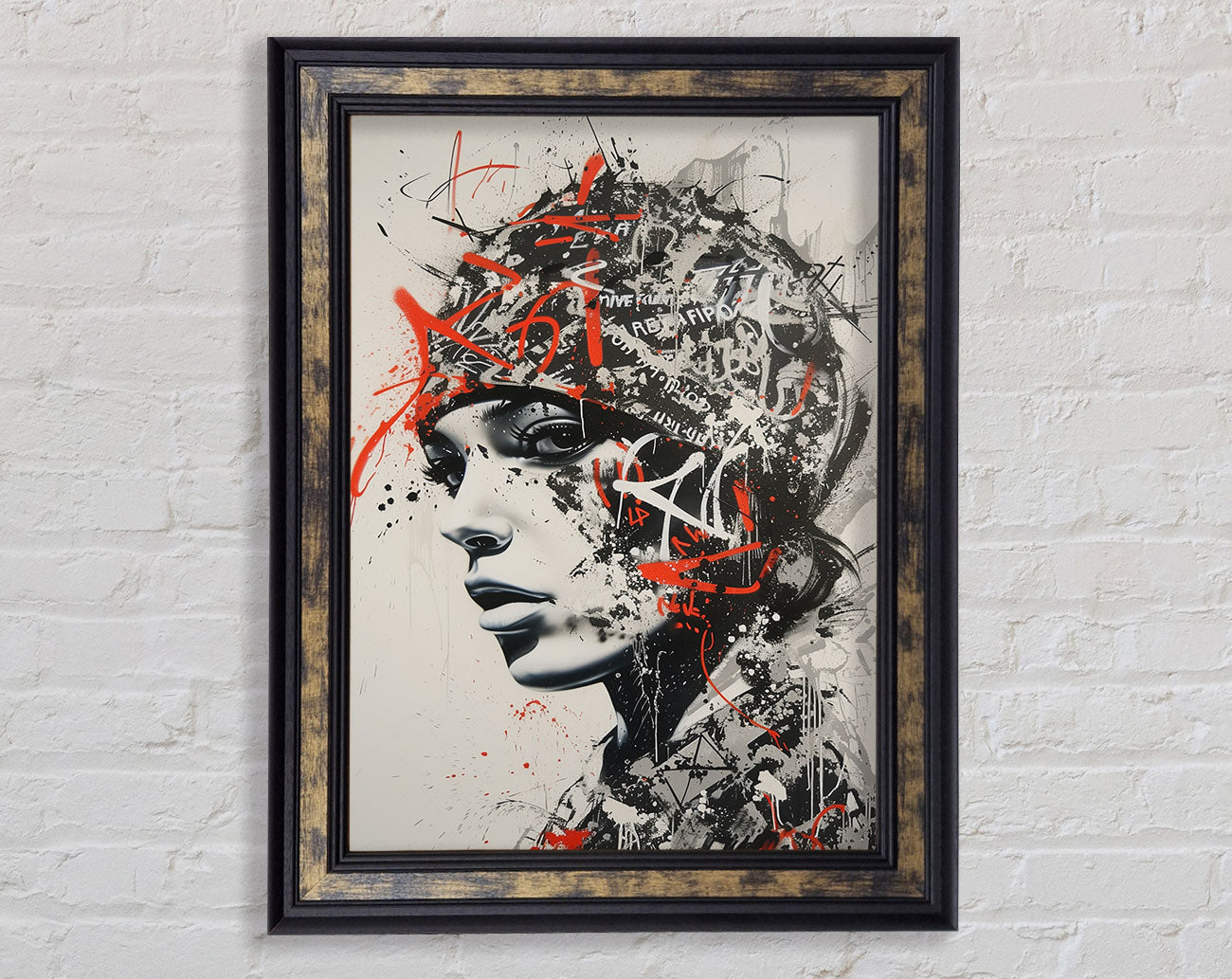 Graffiti Portrait Framed Print