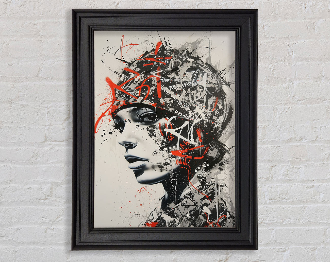 Graffiti Portrait Framed Print