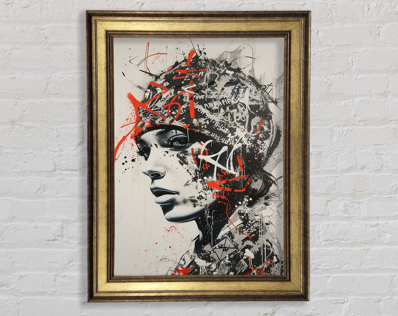 Graffiti Portrait Framed Print