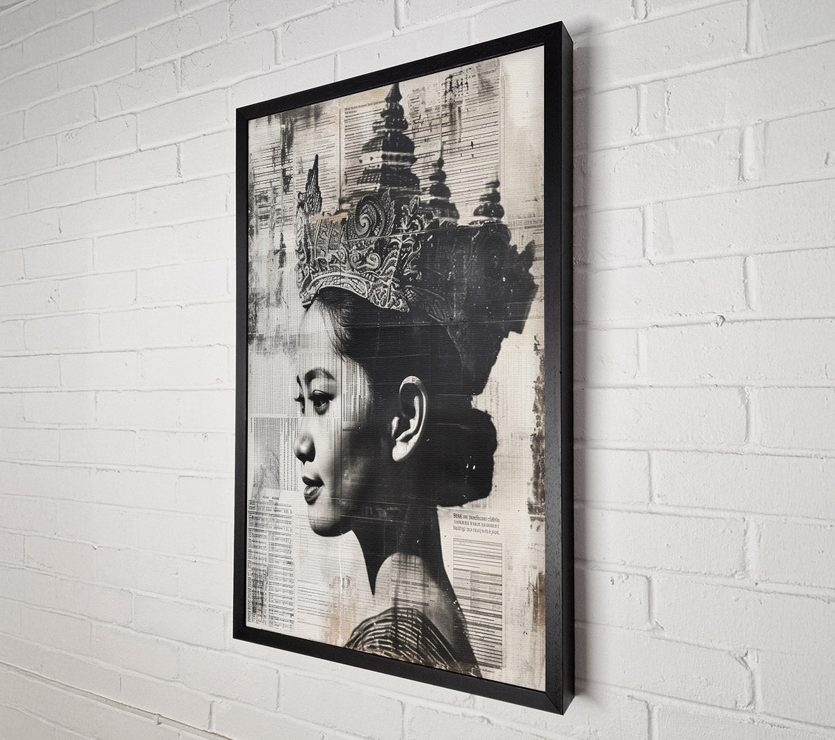 Indonesian Princess Collage Canvas Print