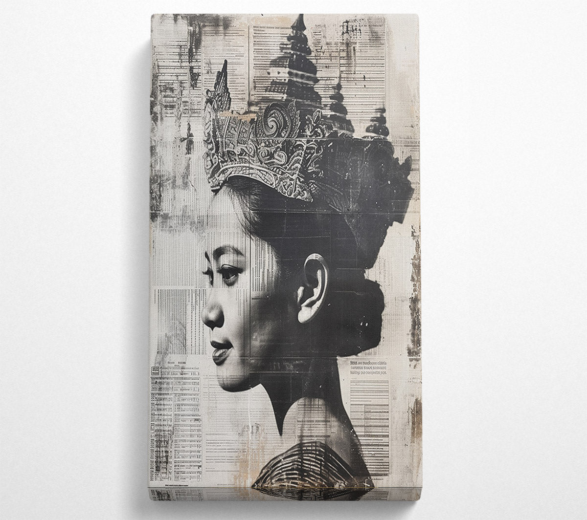 Indonesian Princess Collage Canvas Print
