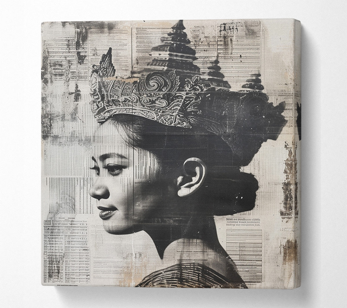 Indonesian Princess Collage Canvas Print