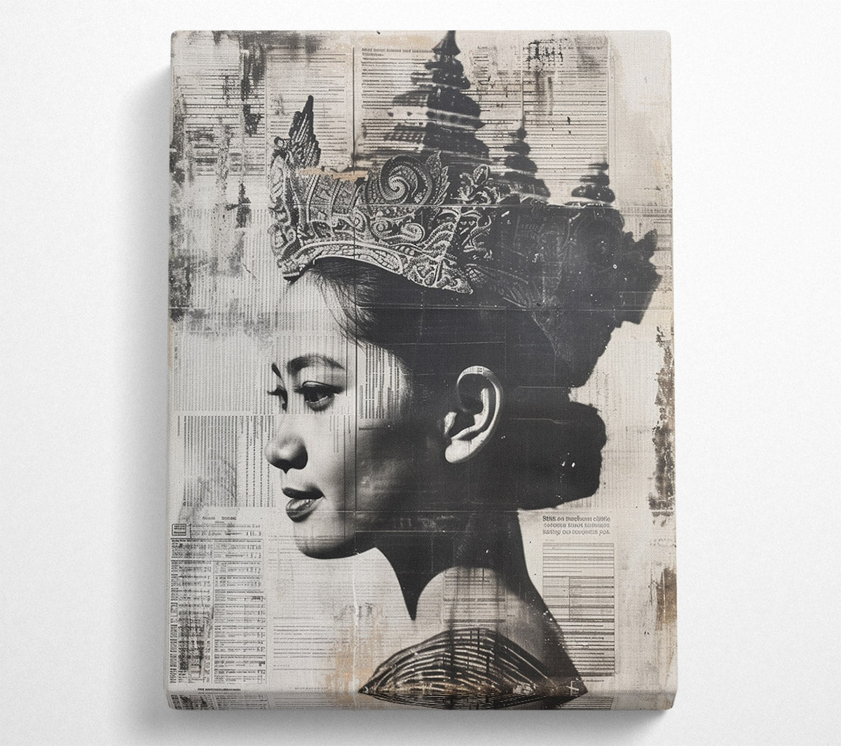 Indonesian Princess Collage Canvas Print