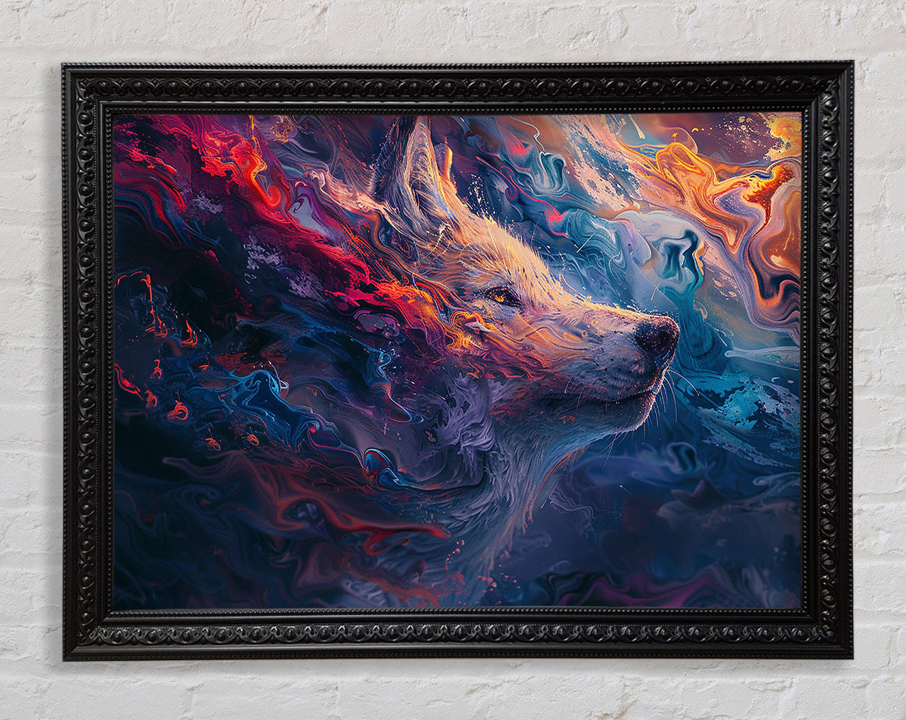 Liquid Wolf Framed Print