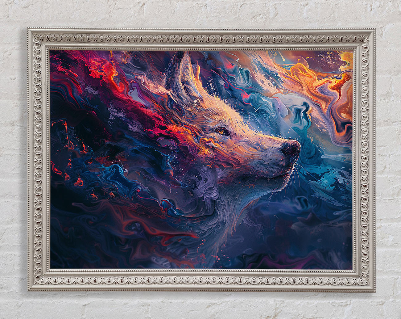 Liquid Wolf Framed Print