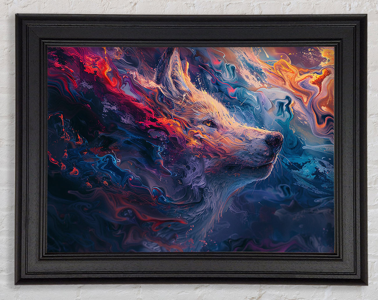Liquid Wolf Framed Print