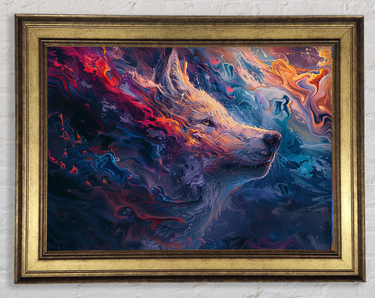 Liquid Wolf Framed Print