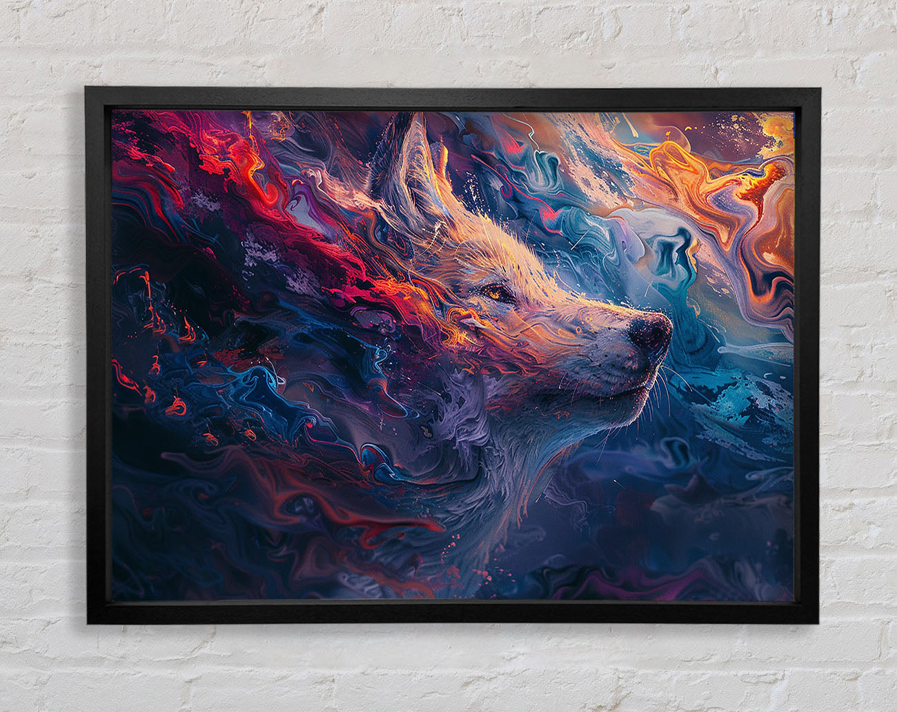 Liquid Wolf Framed Print