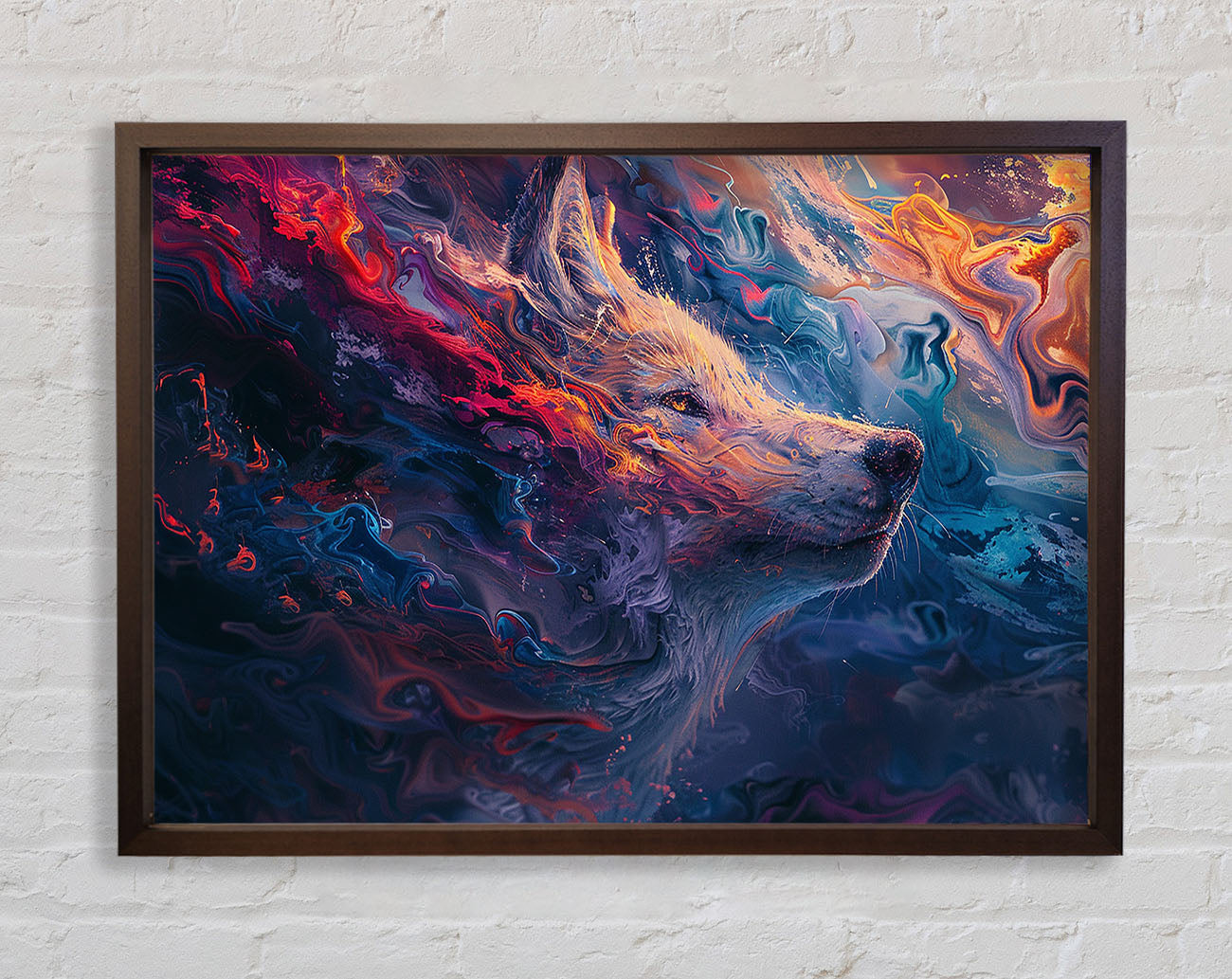 Liquid Wolf Framed Print