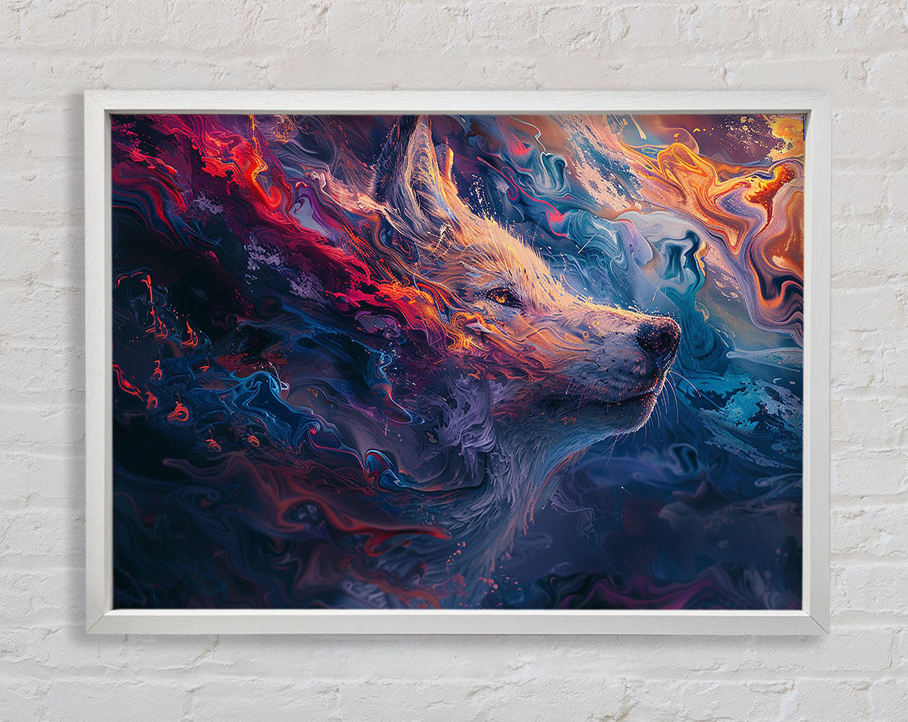 Liquid Wolf Framed Print