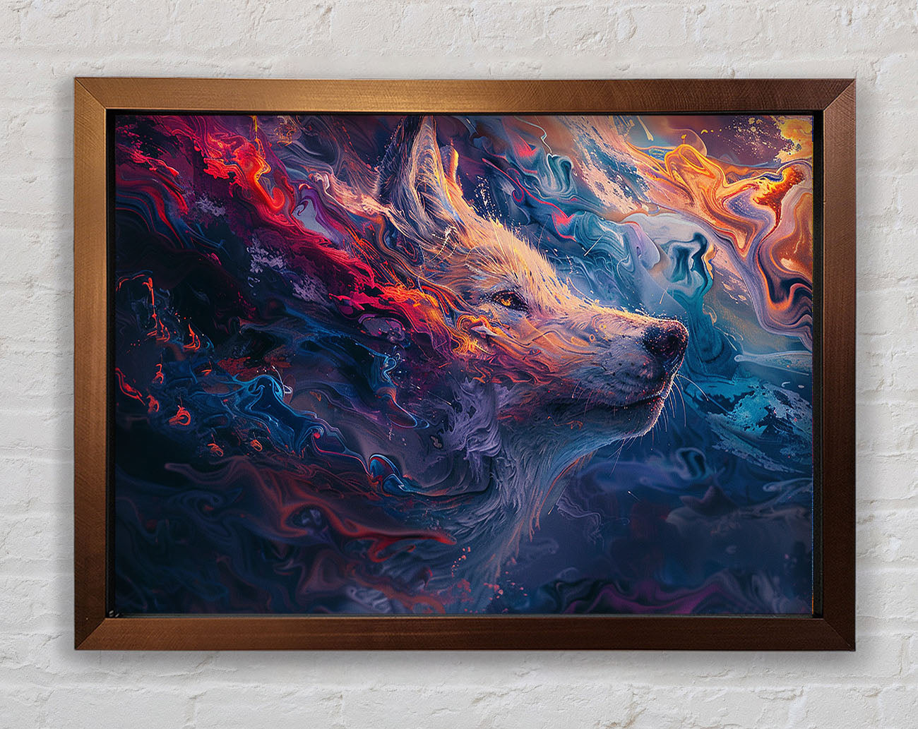 Liquid Wolf Framed Print