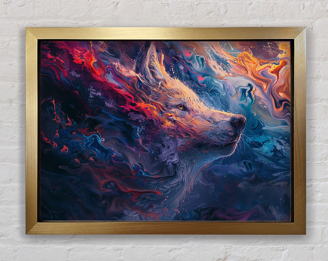 Liquid Wolf Framed Print