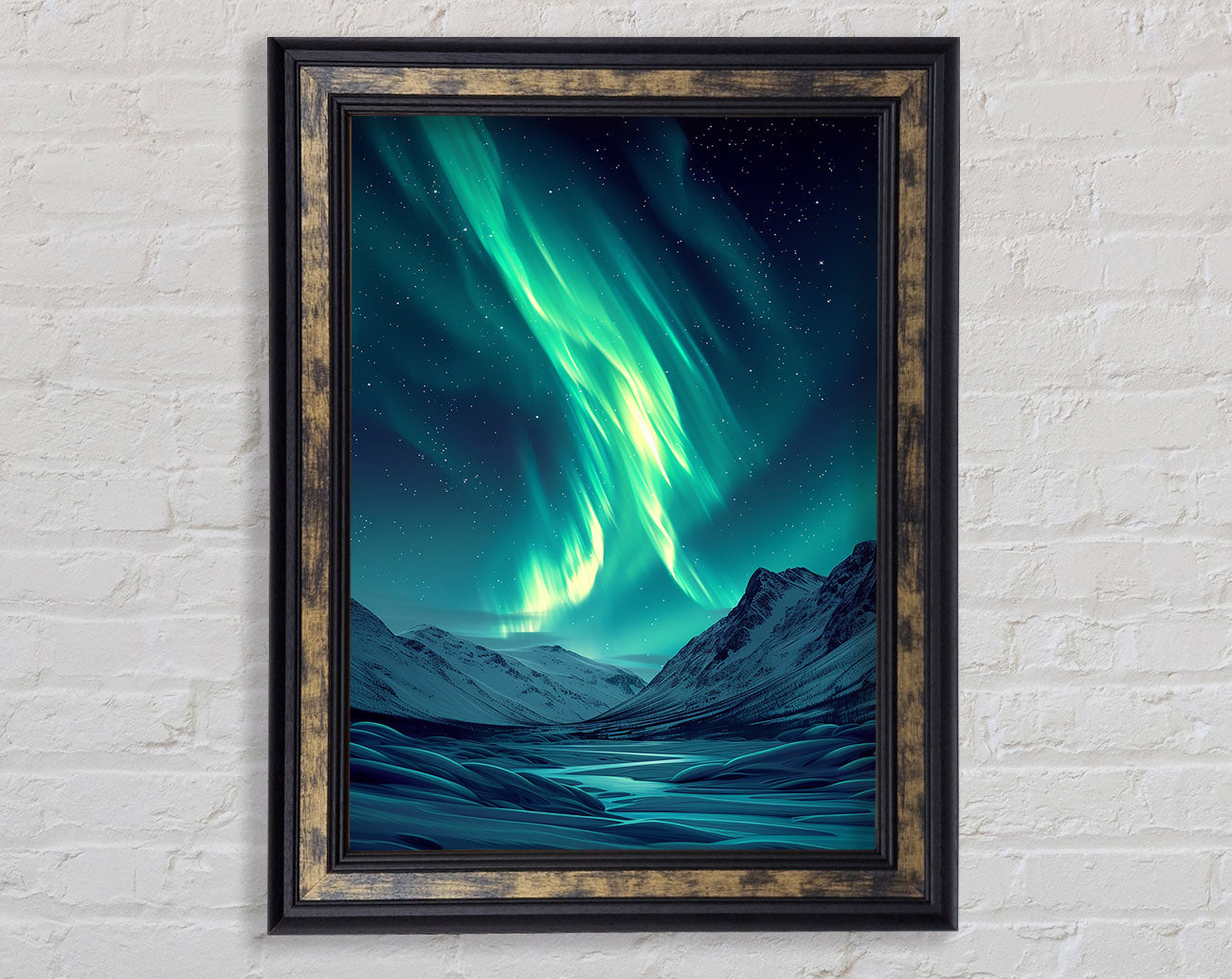 Northern Lights Green Framed Print