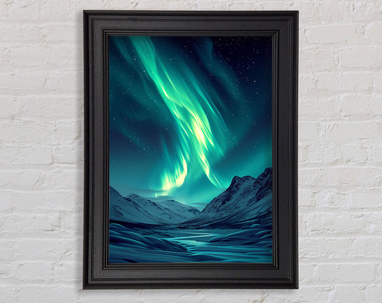 Northern Lights Green Framed Print