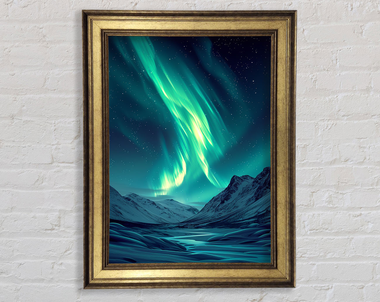 Northern Lights Green Framed Print