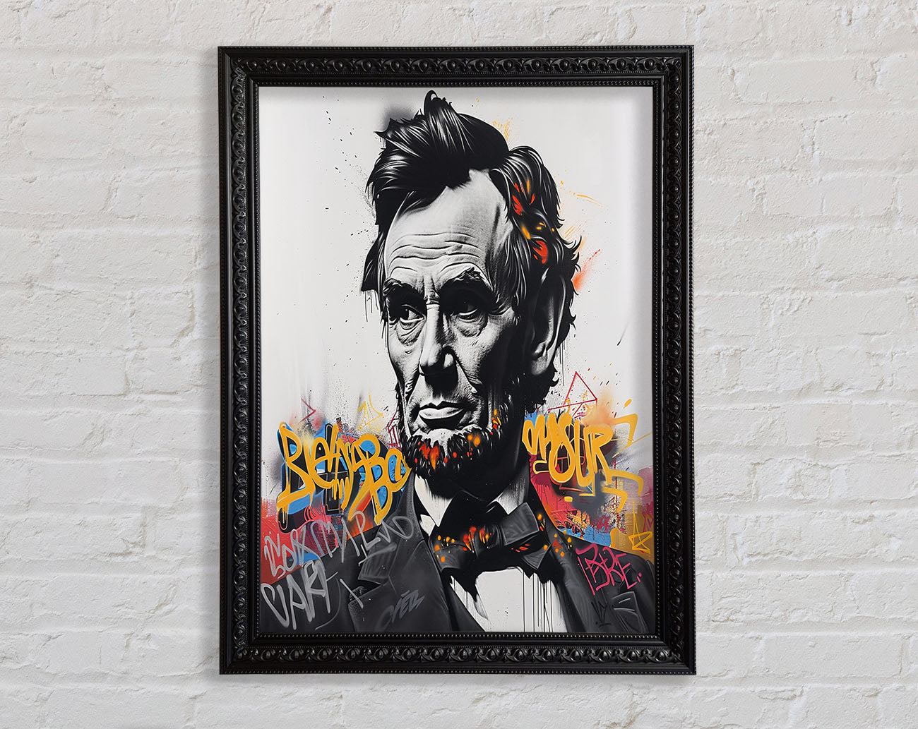 Old Abe Graffiti Framed Print