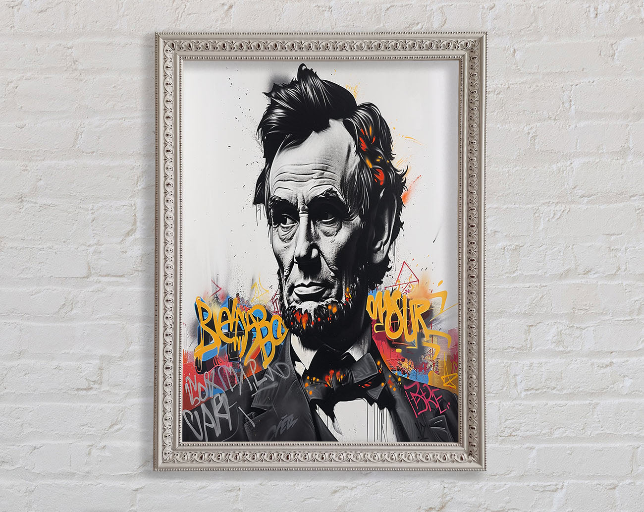 Old Abe Graffiti Framed Print