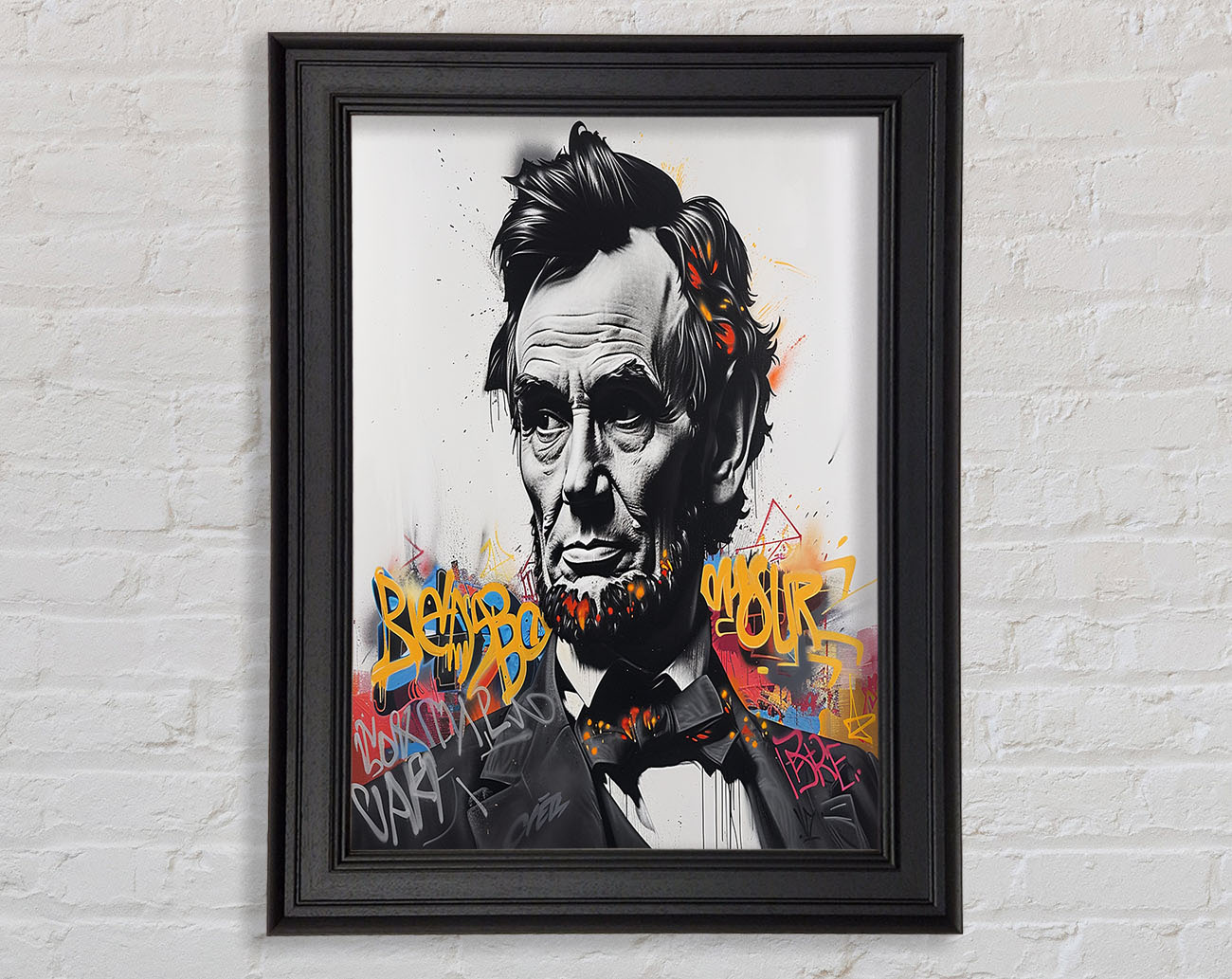 Old Abe Graffiti Framed Print