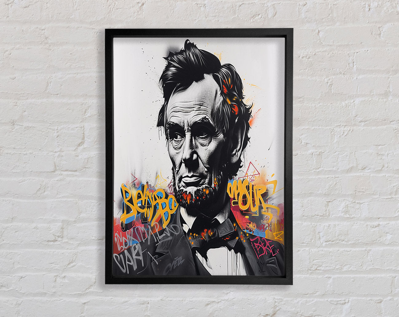 Old Abe Graffiti Framed Print