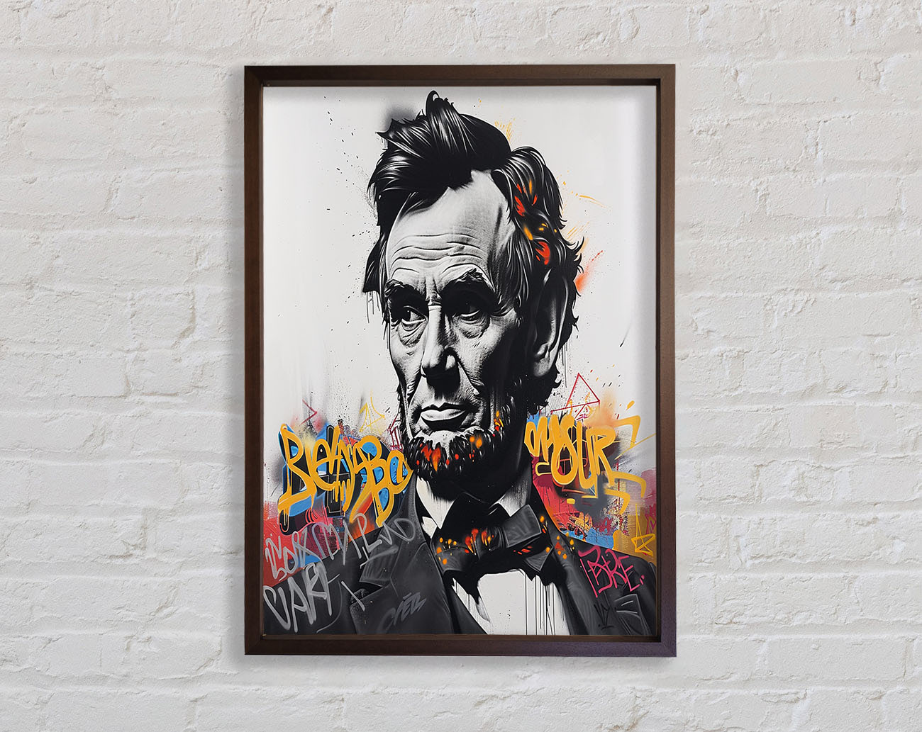 Old Abe Graffiti Framed Print