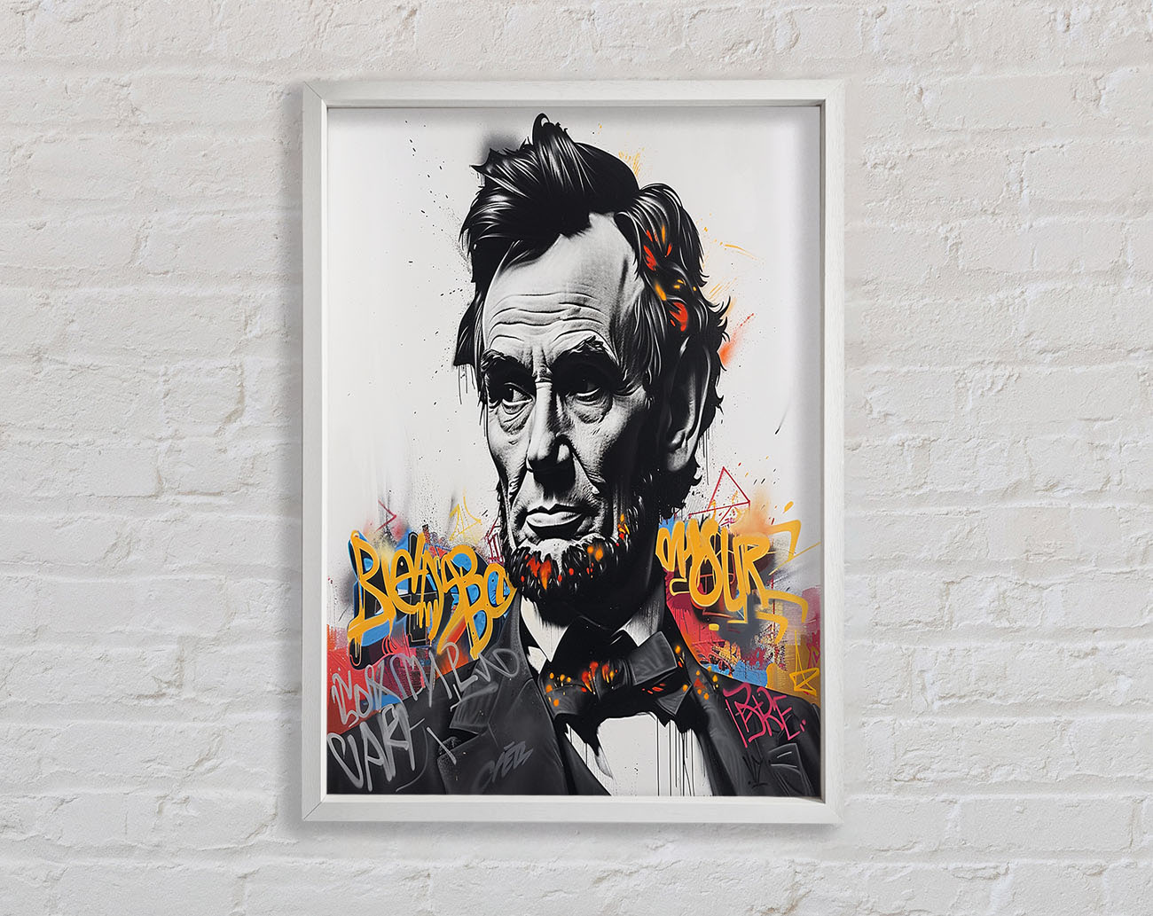 Old Abe Graffiti Framed Print