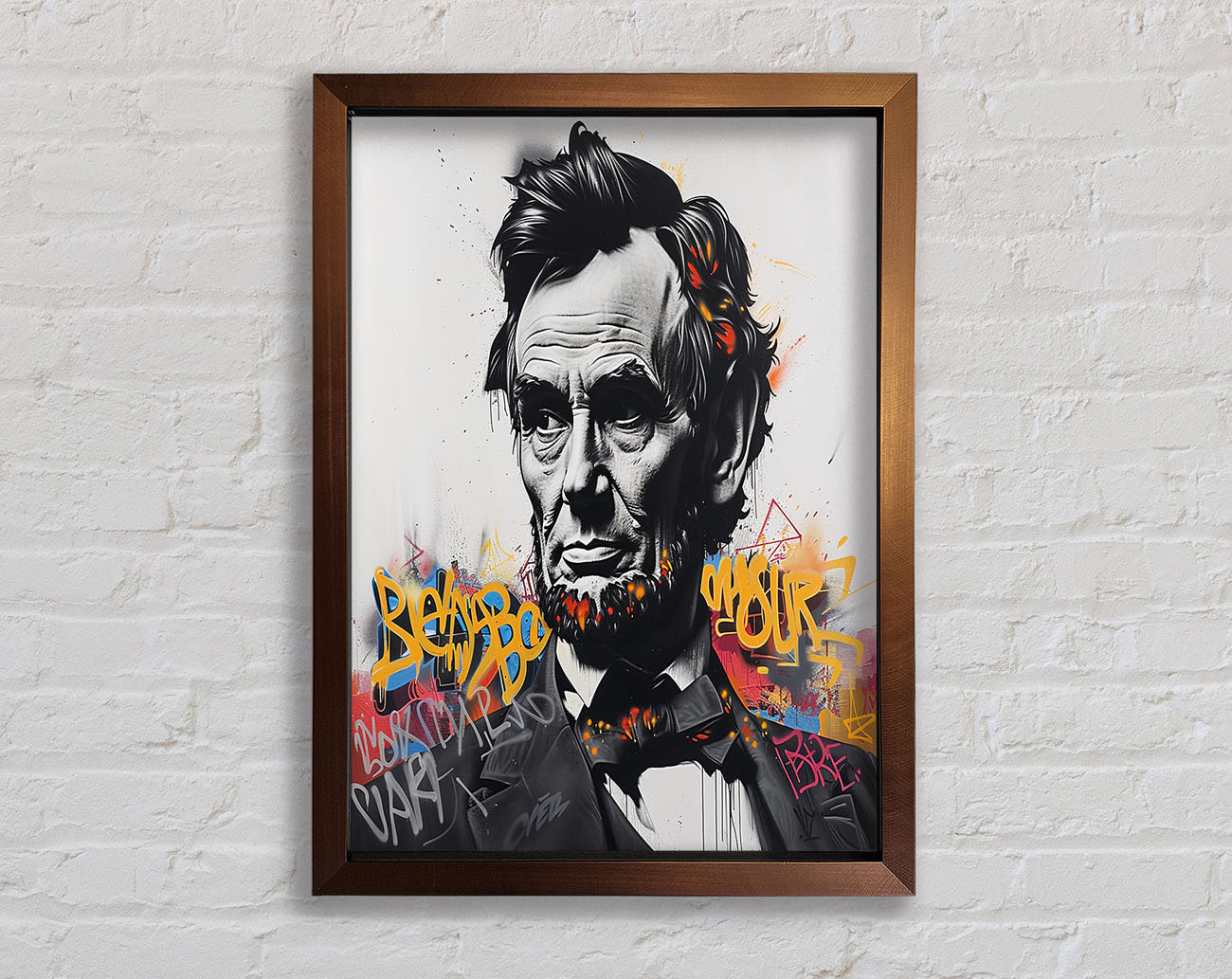 Old Abe Graffiti Framed Print